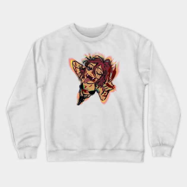 Bloody Girl Crewneck Sweatshirt by snowpiart